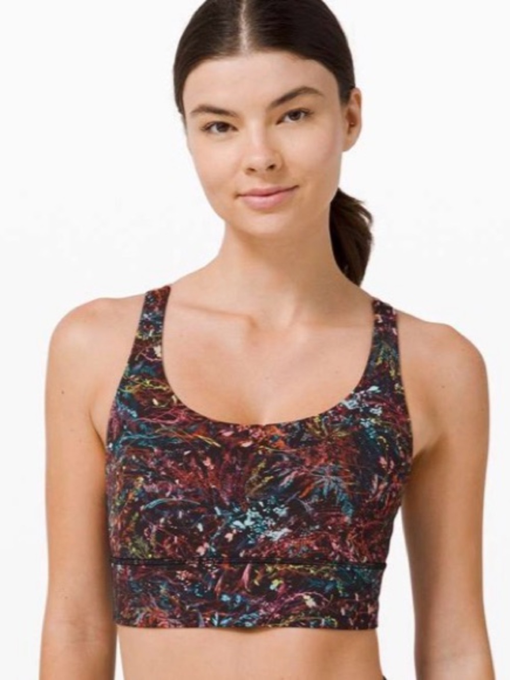 Lululemon Energy Bra Long Line *Medium Support, B–D Cup
Foliage Overlay Multi